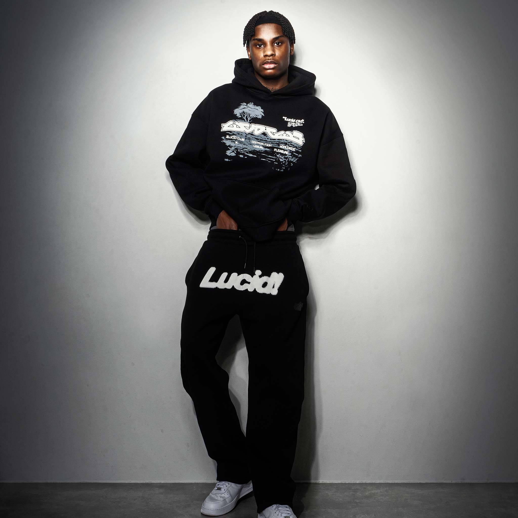 Lucid! Sweatpants Black/White - Image 3
